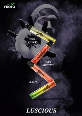 Zout van de de Rookwolken8ml Beschikbare Vape 5% Nicotine van China de V.S. het UK het Saoedi-arabische Populaire Vape Yuoto Heerlijke 3000