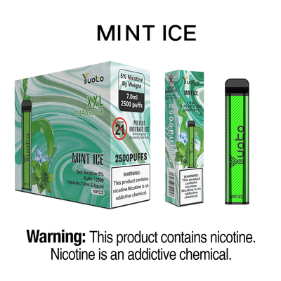 Het roken Yuoto XXL 2500 de Nicotine Zoute 7.0ML E Juice Disposable van Rookwolkenvape 5%