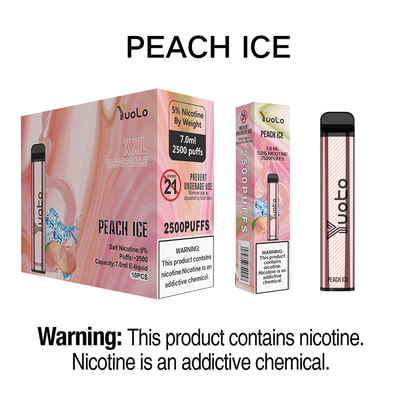 Het roken Yuoto XXL 2500 de Nicotine Zoute 7.0ML E Juice Disposable van Rookwolkenvape 5%