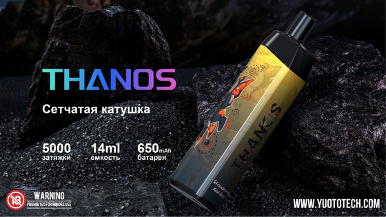 Yuoto Thanos 5000 puft 14ml-Voorafgaand vullen e-Sap Beschikbare Verstuiver 650 mAhbatterij Capapcity