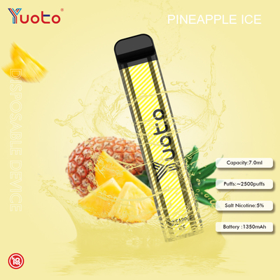 Yuoto 2500 puft 23 aroma's 7 ml Capaciteits 1200 het Ijs van de de capaciteitsmunt van de mAhbatterij
