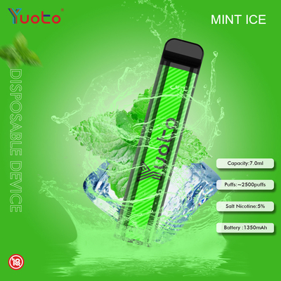 Yuoto 2500 puft 23 aroma's 7 ml Capaciteits 1200 het Ijs van de de capaciteitsmunt van de mAhbatterij