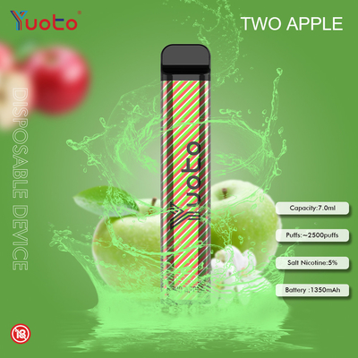 Yuoto 23 Aroma's 7.0ML 2500 Rookwolken Beschikbare Vape 1200 de Nicotine van MAh Battery 5%