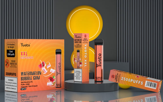 originele elektronische sigaret yuoto xxl 2500 bladerdeeg vape pen 5% nic fabriek groothandelsprijs met goede kwaliteit