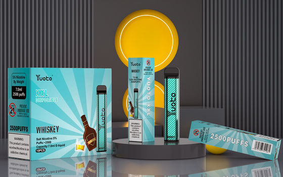 originele elektronische sigaret yuoto xxl 2500 bladerdeeg vape pen 5% nic fabriek groothandelsprijs met goede kwaliteit