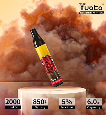 Populaire Yuoto 2000 puft van vapemesh coil 6ml E van Vape Beschikbare het Sap850mah e-Sigaretten Vape-Pen