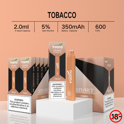 2022 de Nieuwe Komende Veelvoudige Fruitige van de de Rookwolken5% Nicotine van Aroma'syuoto Slimme 600 Pen van Vape Beschikbare