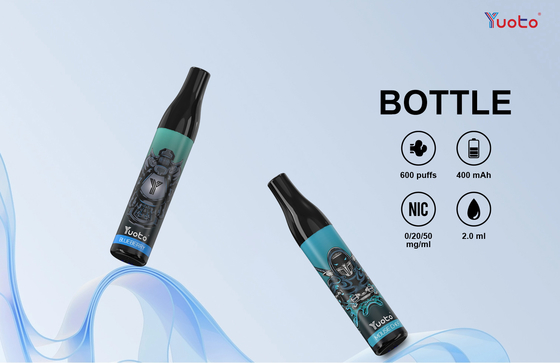 Originele 600 trekjes 2% Nic Salt Yuoto-fles Wegwerpvape 14 smaken