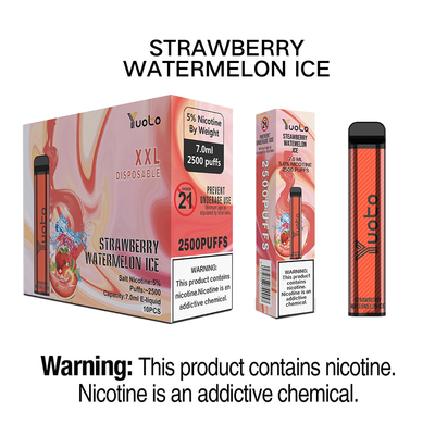 Yuoto Wegwerp E Cig XXL 2500 trekjes Pop Best Pod Vape Aardbei watermeloen Ijs 1200mAh 50mg