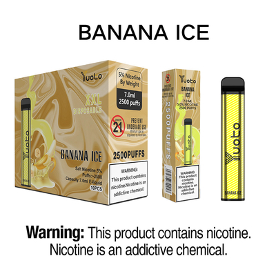 originele wegwerp vape pen yuoto xxl 2500 bladerdeeg 1200 mah batterij capaciteit 7 ml 5% nicotine