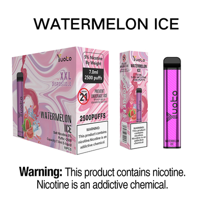 Watermeloen ijs wegwerp Vape Pen Yuoto XXL 2500 Rookwolken 7ml E-Liquid 1200mAh Batterij Groothandel voor Iran
