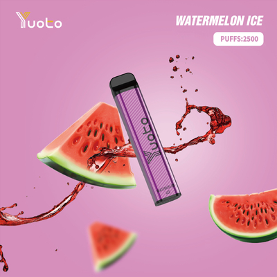 Watermeloen ijs wegwerp Vape Pen Yuoto XXL 2500 Rookwolken 7ml E-Liquid 1200mAh Batterij Groothandel voor Iran