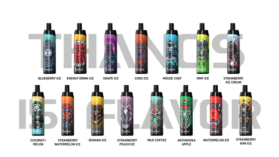5000 Vloeibare 650mAh Batterij 20 van Rookwolken Beschikbare Vape Yuoto Thanos Mesh Coil 14ml E Hete Aroma's