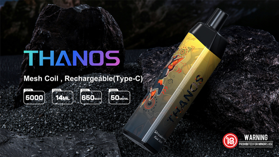 5000 Rookwolken Wegwerp Vape Pod Perzik Smaak Yuoto Thanos Mesh Coil 14ml Ejuice 650mAh Batterij uit China Fabriek