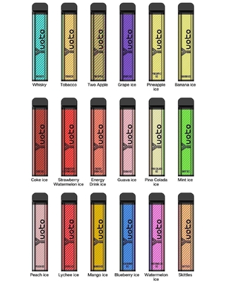 XXL 2500 trekjes Wegwerp Vape Vaporizer 1200mAh Batterij 7.0ml Ejuice 0% 2% 5% Nicotine van Yuoto Original Factory