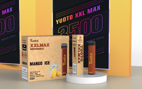 watermeloen smaak Yuoto xxl Max 3500 Rookwolken Wegwerp Vape vaporizer Mesh Coils Leer Oppervlak 9 ml