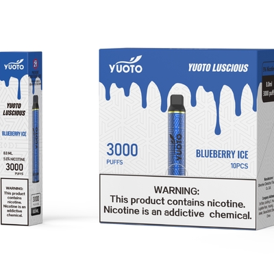 Nieuw type elektronische sigaret Yuoto Vape 3000 soezen Blueberry 1350mAh batterij 8ml E-sap