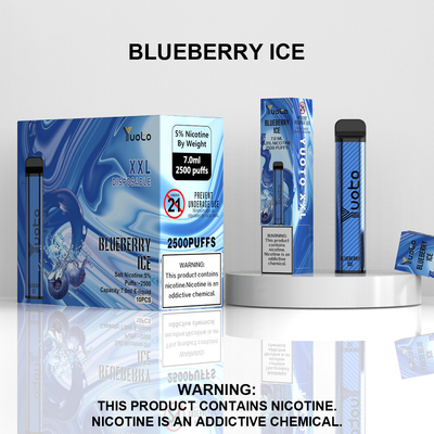 Groothandel Vape Pen 2022 Nieuw ontwerp wegwerpverdamper met laagste prijs 7ml E-vloeistof 1200mAh batterij Blueberry Ice