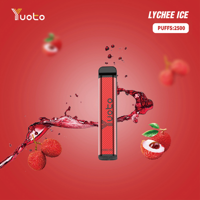 Yuoto XXL 2500 Puffs wegwerp Vape-pen Lychee-ijs met 7ml E-Liquid Snelle verzending Dubai