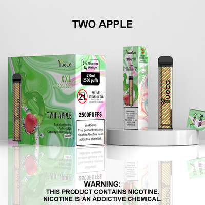 2500 Rookwolken Wegwerp Vape Pod Perzik Smaak Yuoto XXL Coil 7ml Ejuice 1200mAh Batterij uit China Fabriek