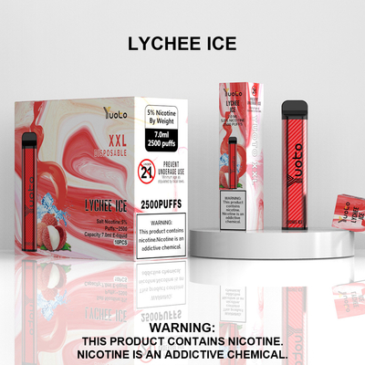 Yuoto XXL 2500 Puffs wegwerp Vape-pen Lychee-ijs met 7ml E-Liquid Snelle verzending Dubai