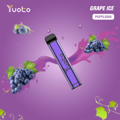 Yuoto 2500 Rookwolken Smaken Vaporizer Pen Kit 23 smaken 5% 1200 mAh Batterij Wegwerp Mongo Ice Populair In India