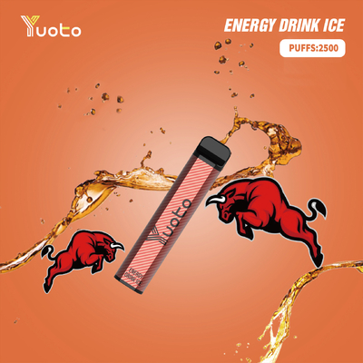 Hot selling Yuoto XXL 2500 Rookwolken Energy Drink Smaak Wegwerp Vape Pod Apparaat 5ml nic