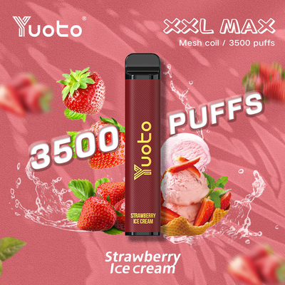 Fabriek Groothandel Wegwerp Vape Pen Yuoto XXL Max 3500 Rookwolken Mesh Coil 9ml E-Liquid 1200mAh Batterij