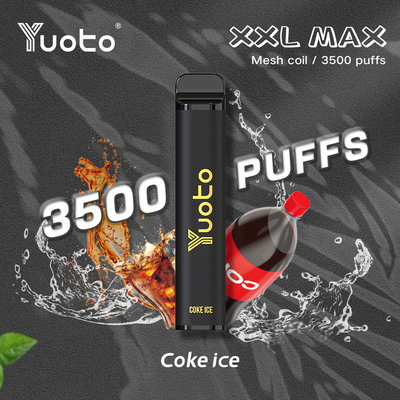 Groothandel MSDS 3500puffs Wegwerp Vape Pen 2022 Nieuw ontwerp Wegwerp Vaporizer Mesh Coil 14ml E-vloeistof Coke Ice