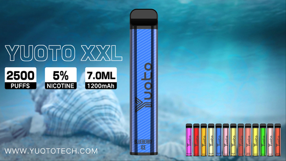 Beschikbare Vape Pen 2500 Rookwolken 7.0Ml Juice Capacity Mango Flavor van Ce RoHS Yuoto
