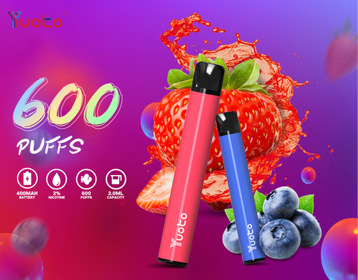 2% nicotine 2ml E Juice Yuoto Plus 600 Rookwolken Vape Pen With Tpd Certification