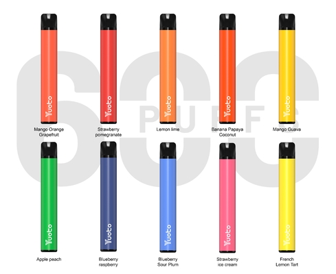 TPD Yuoto plus 600puffs, van de de fabrieksgroothandelaar van 2%nicotine Vape Pen Device van het Bosbessenijs 2ml het aroma van het de prijsfruit