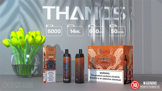 Yuoto Thanos Disposable E Juice Vape 5000 Rookwolken met Mesh Coil