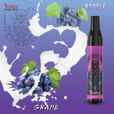 YUOTO-Fles 600 Nicotine TPD Europa van Rookwolken de beschikbare Vape Pen Grape Ice Mesh Coil 2%