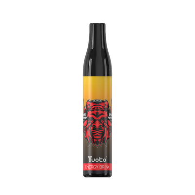 Mesh Coil Yuoto Vape Energy-Drankfles 600 Rookwolken 2ml Beschikbaar E Cig Bulk20mg 400mAh