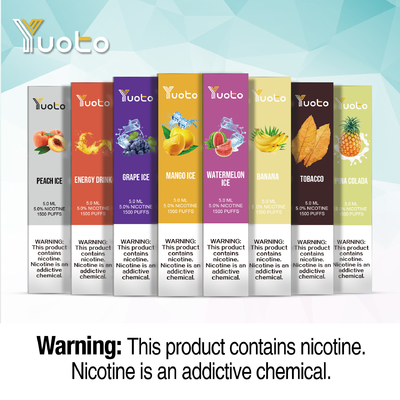 16 Aroma's 1500 Rookwolken Vape 5.0ml Pre vullen E Juice Pre Charge Yuoto Brand