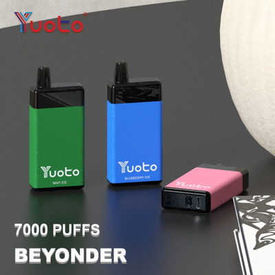 Oorspronkelijke Yuoto wegwerp vape Beyonder 7000 puffs oplaadbare mesh spoel 15 smaken Oorspronkelijke