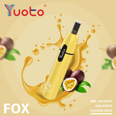 7.5ml de vooraf gevulde Vloeibare Beschikbare Yuoto Ster Vape 3000 van E Rookwolken1000mah RoHS FCC