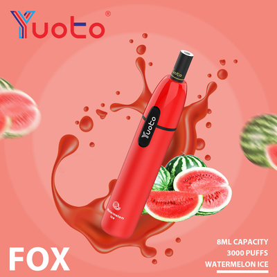 Vos 3000 van Yuotovape van het het Voltagealuminium Alloy+PCTG van de rookwolkenoutput de Materiële e-Sigaret
