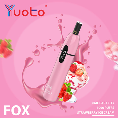 7.5ml de vooraf gevulde Vloeibare Beschikbare Yuoto Ster Vape 3000 van E Rookwolken1000mah RoHS FCC