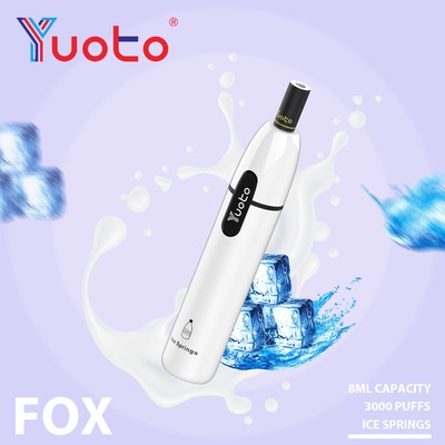 Fox 3000 Puffs Yuoto Wegwerp E-sigaret Vape Paper Filter 5% Nic
