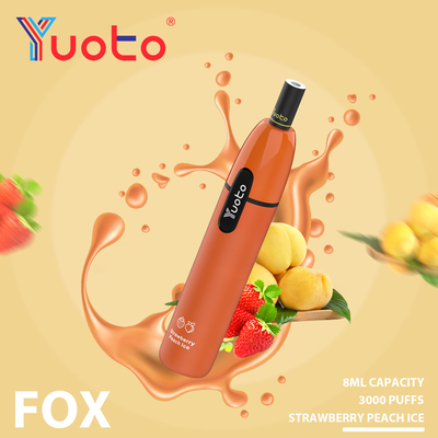 Unieke Yuoto Fox 3000 Puffs Wegwerp Vape E Sigaret Goede smaak