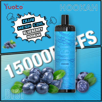 YUOTO Fabrikant DIGI 15000 Puffs Daul Mesh Coil Vape Verstelbare luchtstroom MTL en DTL