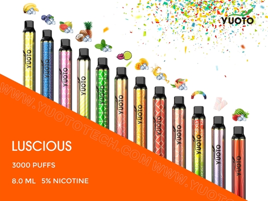 De beschikbare heerlijke e sigaret van vapeyuoto vape 3000 van de de pen vapes 8ml peul 1350mAh van rookwolkenshisha de sigarenrookwolk