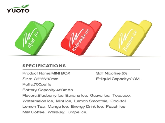 15 Aroma's 700 het Certificaat van Rookwolkenvape 2.3ML E Juice Capacity EMC ROHS