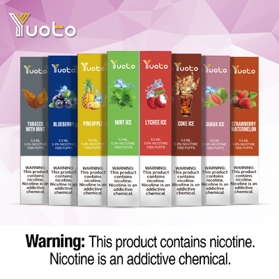 De douane beschikbare vapes 23 van het Yuotomerk -1500puffs wegwerpproduct van de de rookwolkbar van de aroma900mah 5.0ml het elektronische verstuiver vape