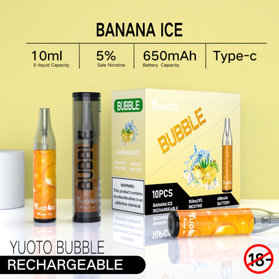 De originele fabriek in van de bellen4000puffs 10ml 650mah navulbare yuoto van China Yuoto beschikbare vapepeulen schakelt rollen in
