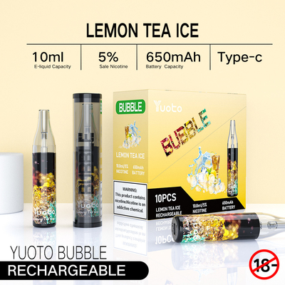 De originele fabriek in van de bellen4000puffs 10ml 650mah navulbare yuoto van China Yuoto beschikbare vapepeulen schakelt rollen in