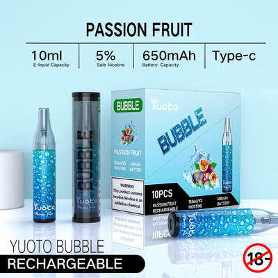 De originele fabriek in van de bellen4000puffs 10ml 650mah navulbare yuoto van China Yuoto beschikbare vapepeulen schakelt rollen in