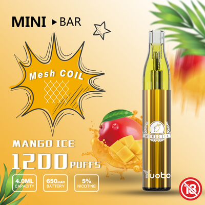 Mesh Coils 1200 gemakkelijke gebruikende FCC UL PSE van Rookwolkenvape Certificatie